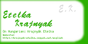 etelka krajnyak business card